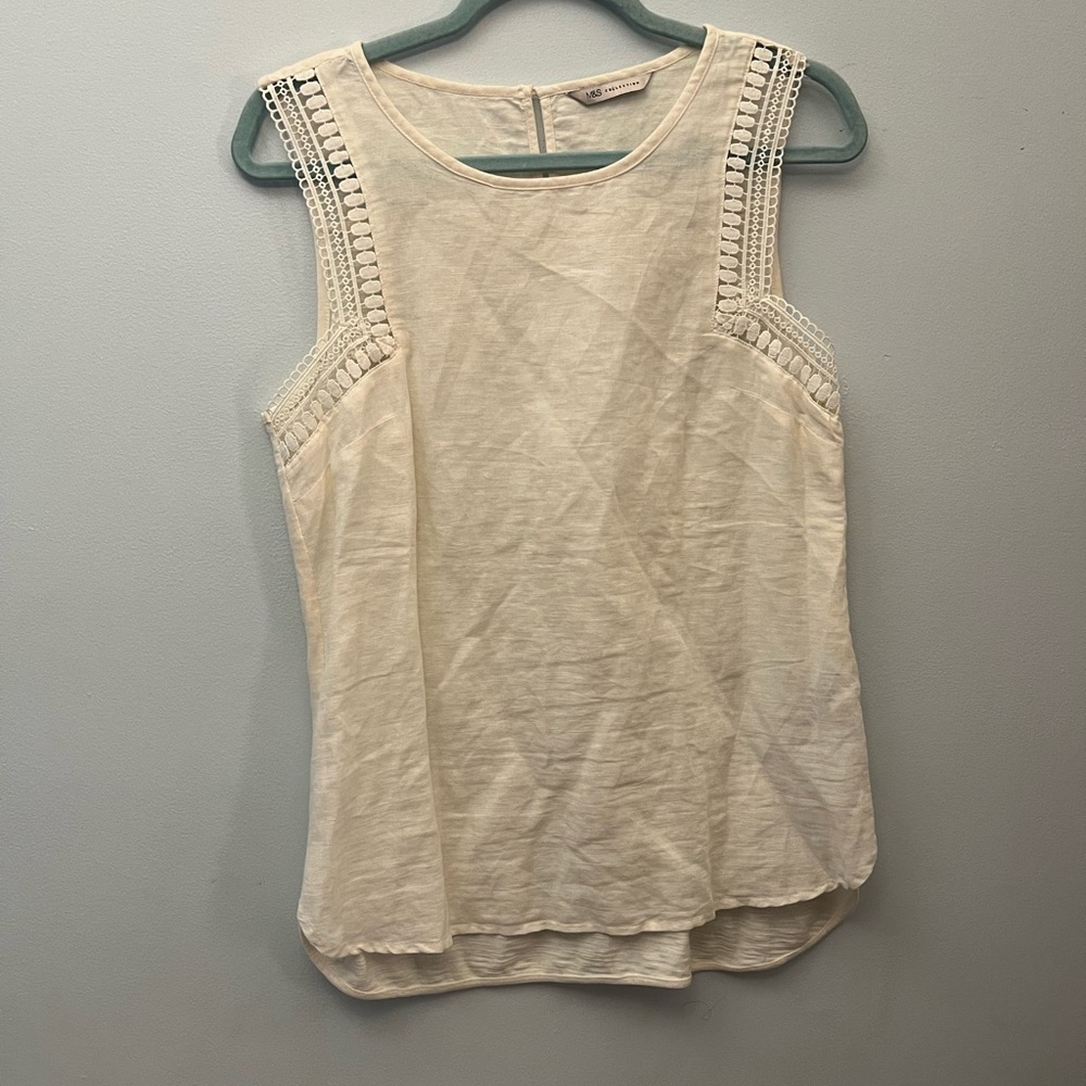 White marks and spencer blouse